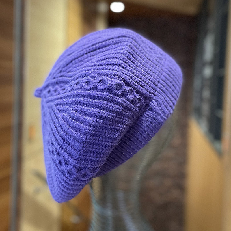 Ladies Autumn And Winter Knitted Beret French Style