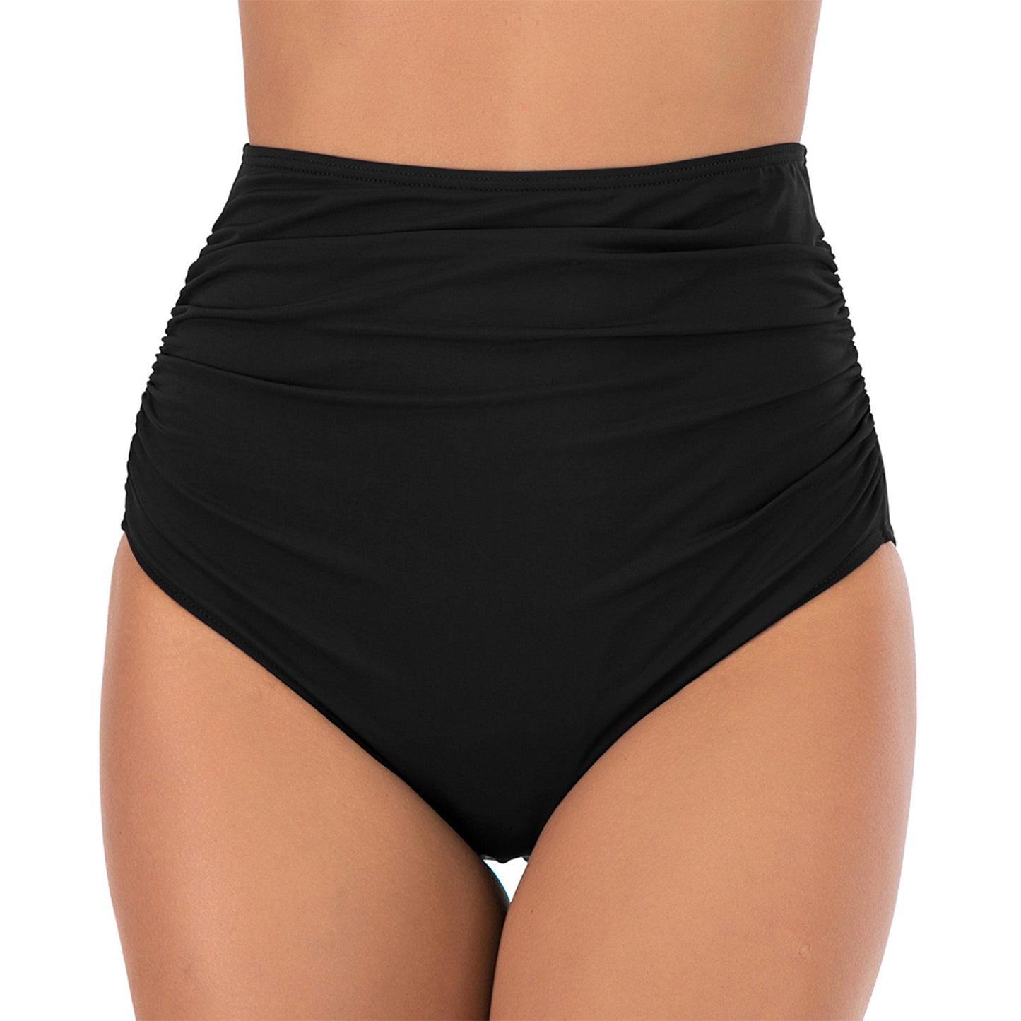 High-waisted Pleats In Solid Color Briefs Are Fashionable
