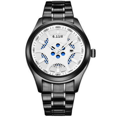 Lightwave Waterproof Energy Saving Environmental Protection Men's Steel Band Watch