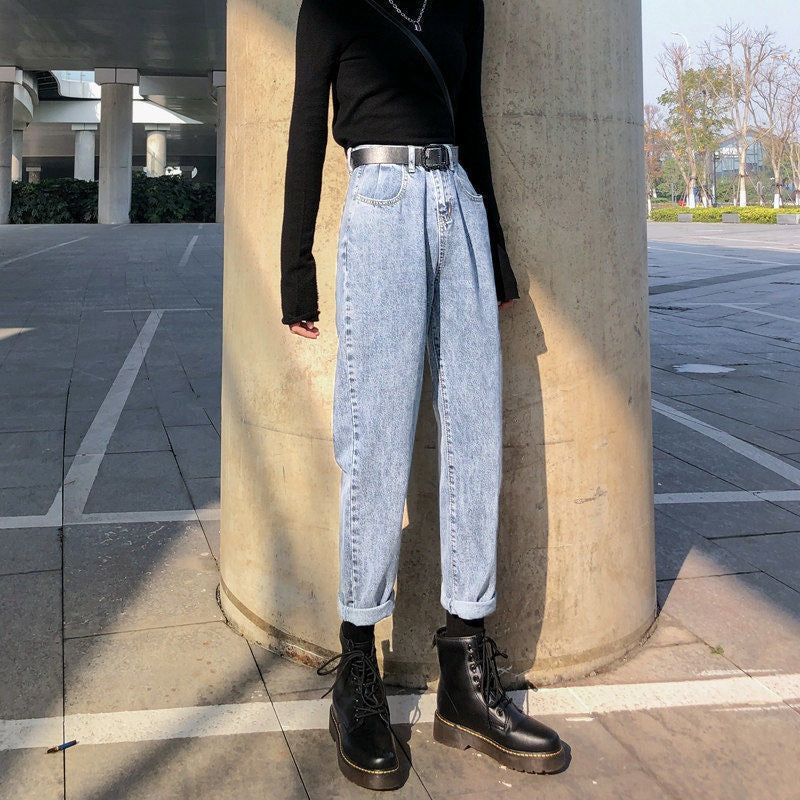 Large Size Loose Korean Style High Waist Straight Leg Slimming Wild Wide-leg Daddy Pants