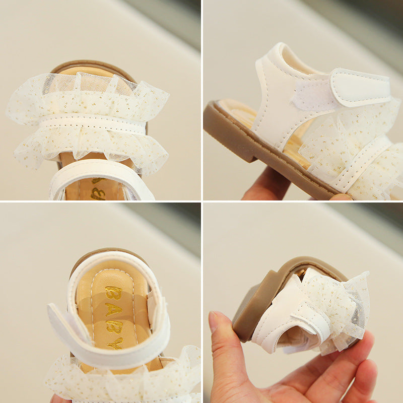 Girls Baby's Shoes Soft Bottom Open Toe Non-slip Toddler
