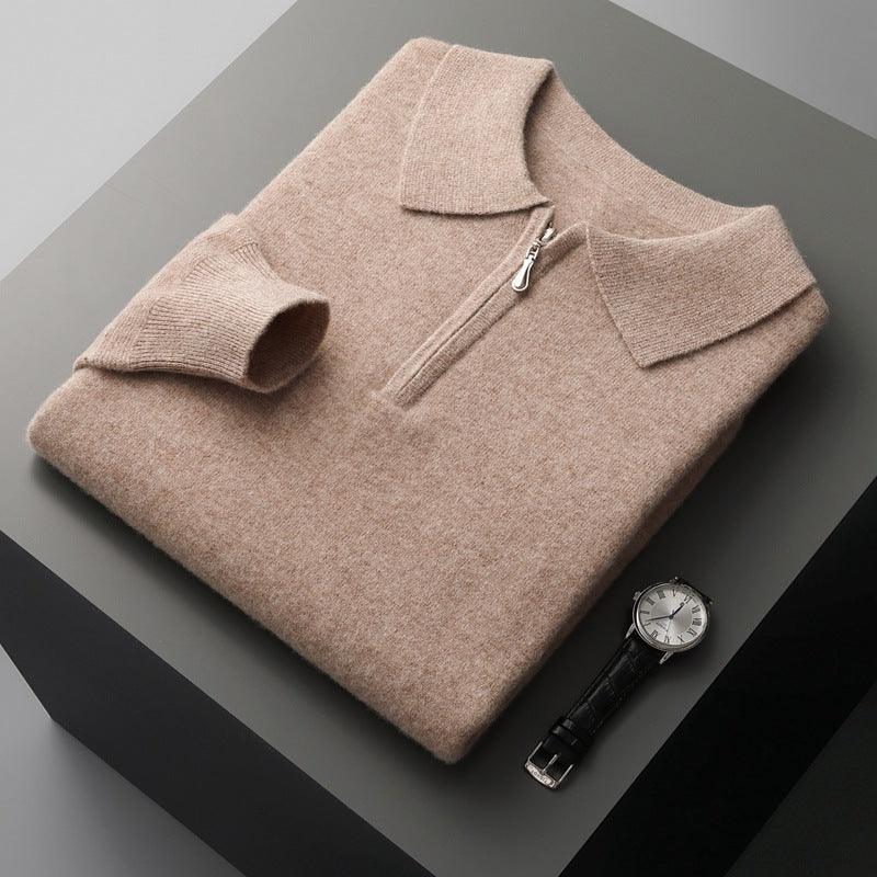 Half Turtleneck Zipper Thickening Sweater
