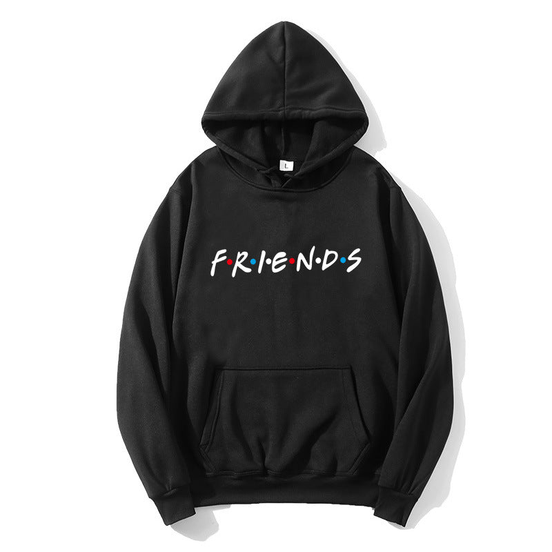 Dame hættetrøje med lange ærmer og 'Letter Friend'-print