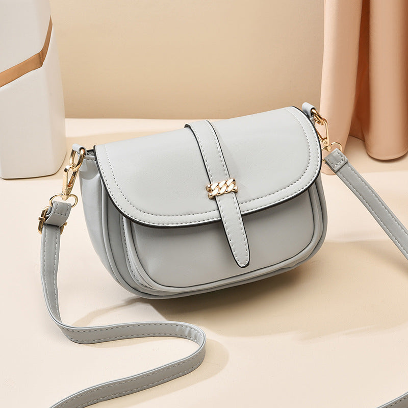 Kvindemode Retro Ensfarvet Skulder Crossbody Taske
