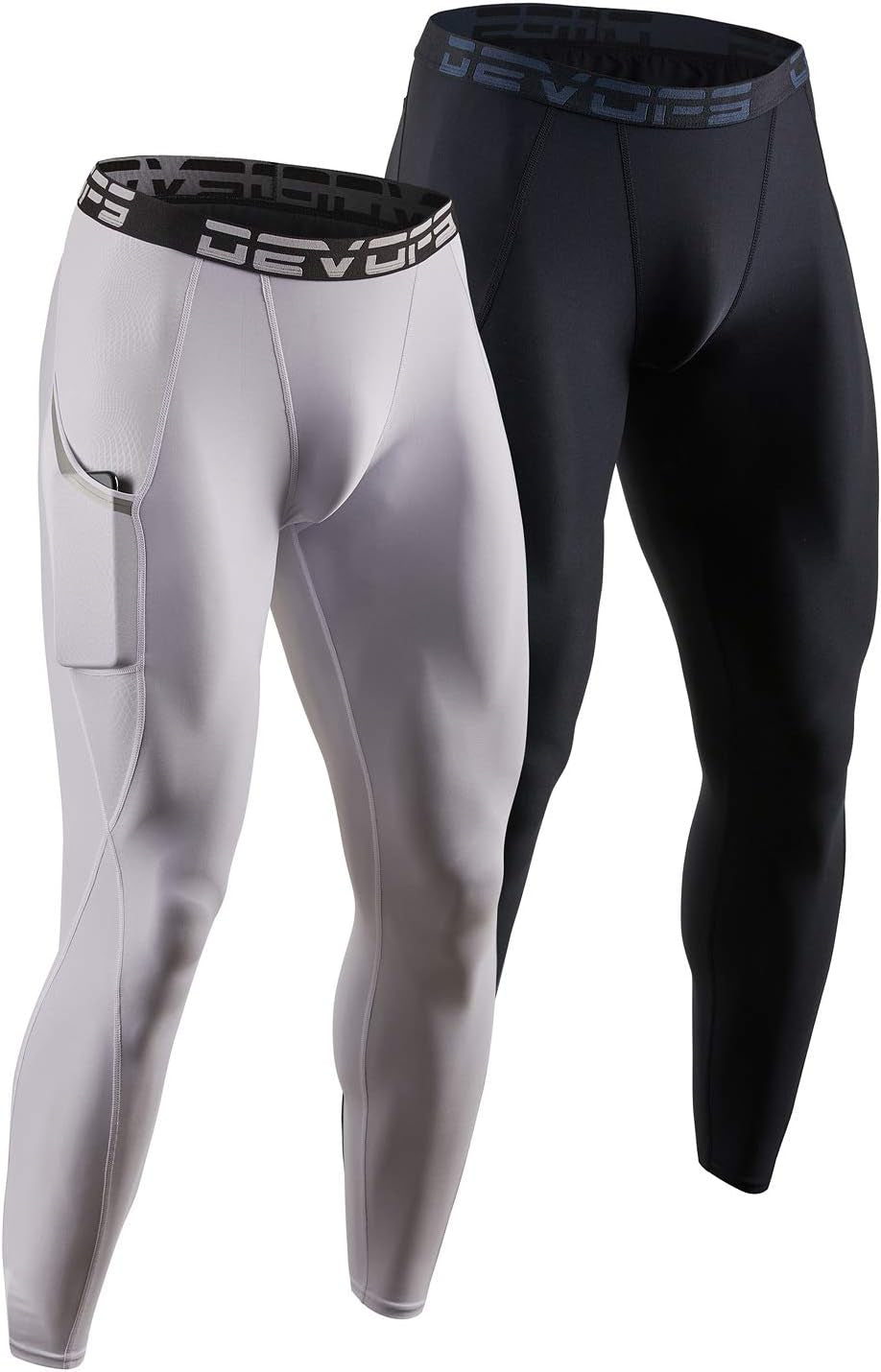 2 or 3 Pack Men'S Compression Pants Athletic Leggings with Pocket/Non-Pocket