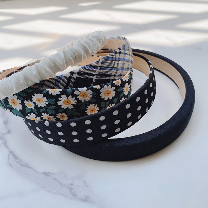Floral Fabric Solid Color Clip For Women