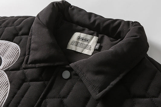 Men's Plastered Rhombus Jacket Padded Coat