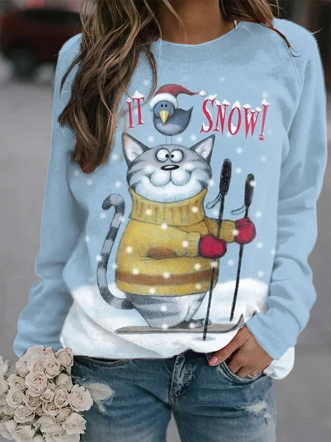 Women's Loose Casual Comfortable Versatile Daily Printing Sweater