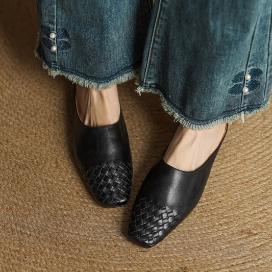 Håndlavede flade vintagesandaler til kvinder