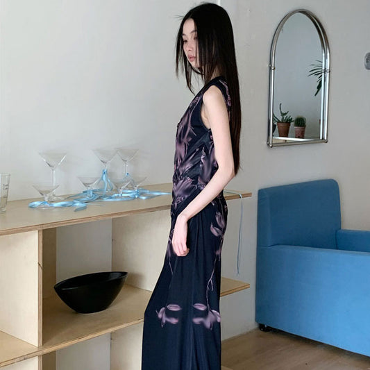 Womens Designer Niche New Chinese-Style Dress