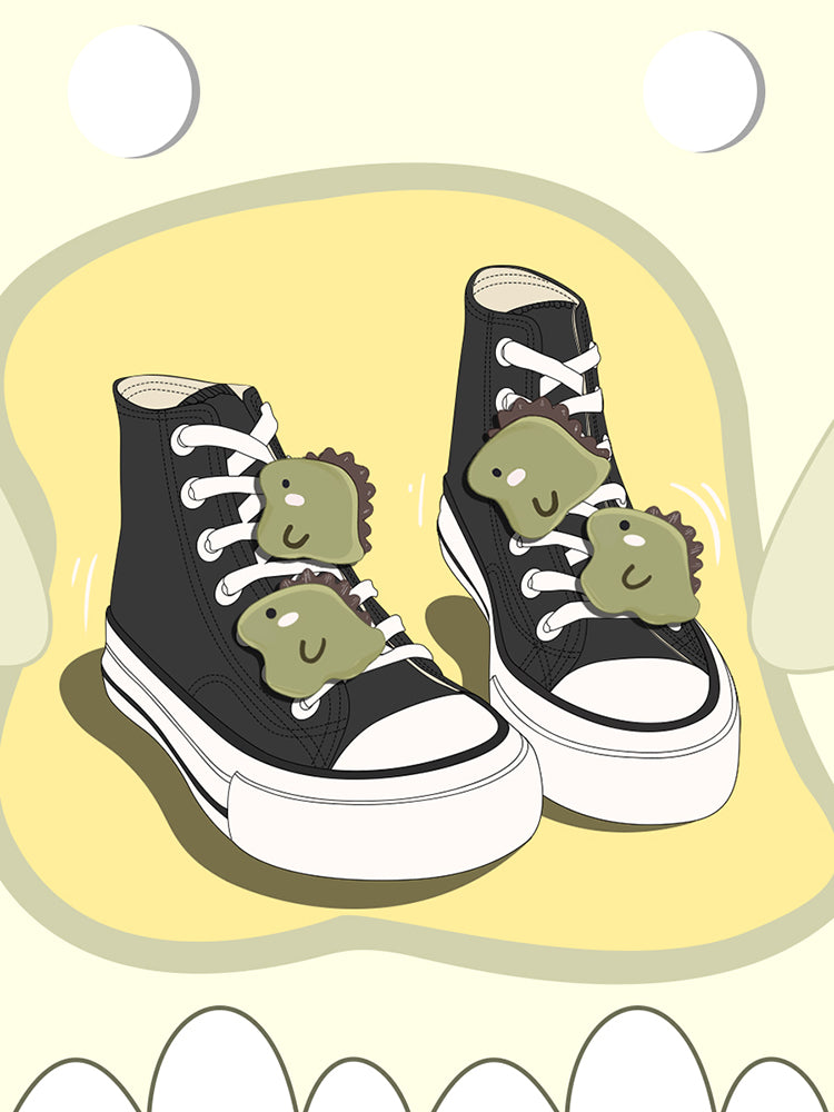 Kreative Dinosaure All-match High-top Sorte Lærredssko