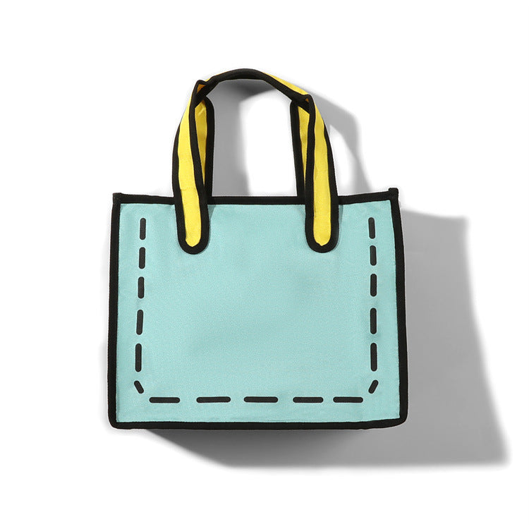 Fashion Trend With Solid Color Portable Tote Bag
