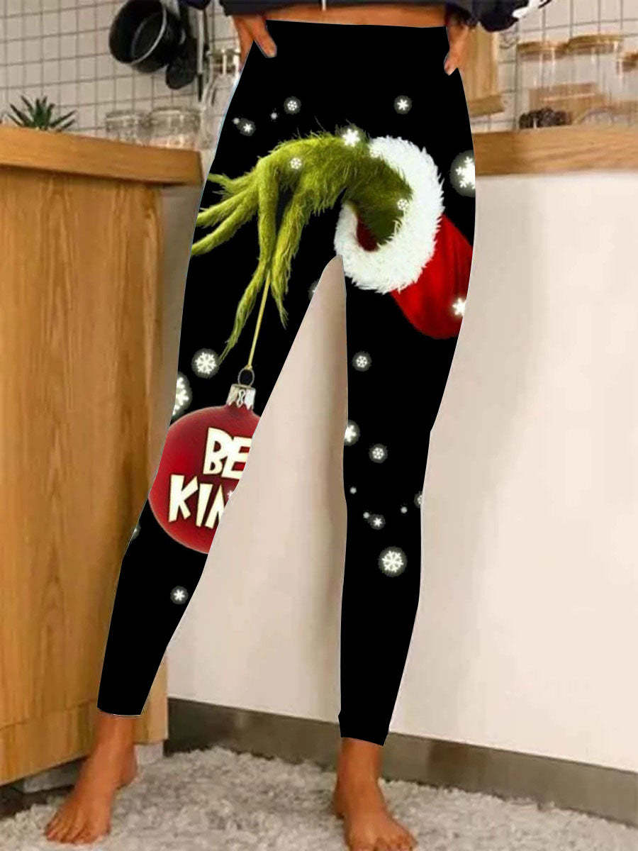Women's Casual Tight High Waist Stretch 3D Digital Printing Leggings