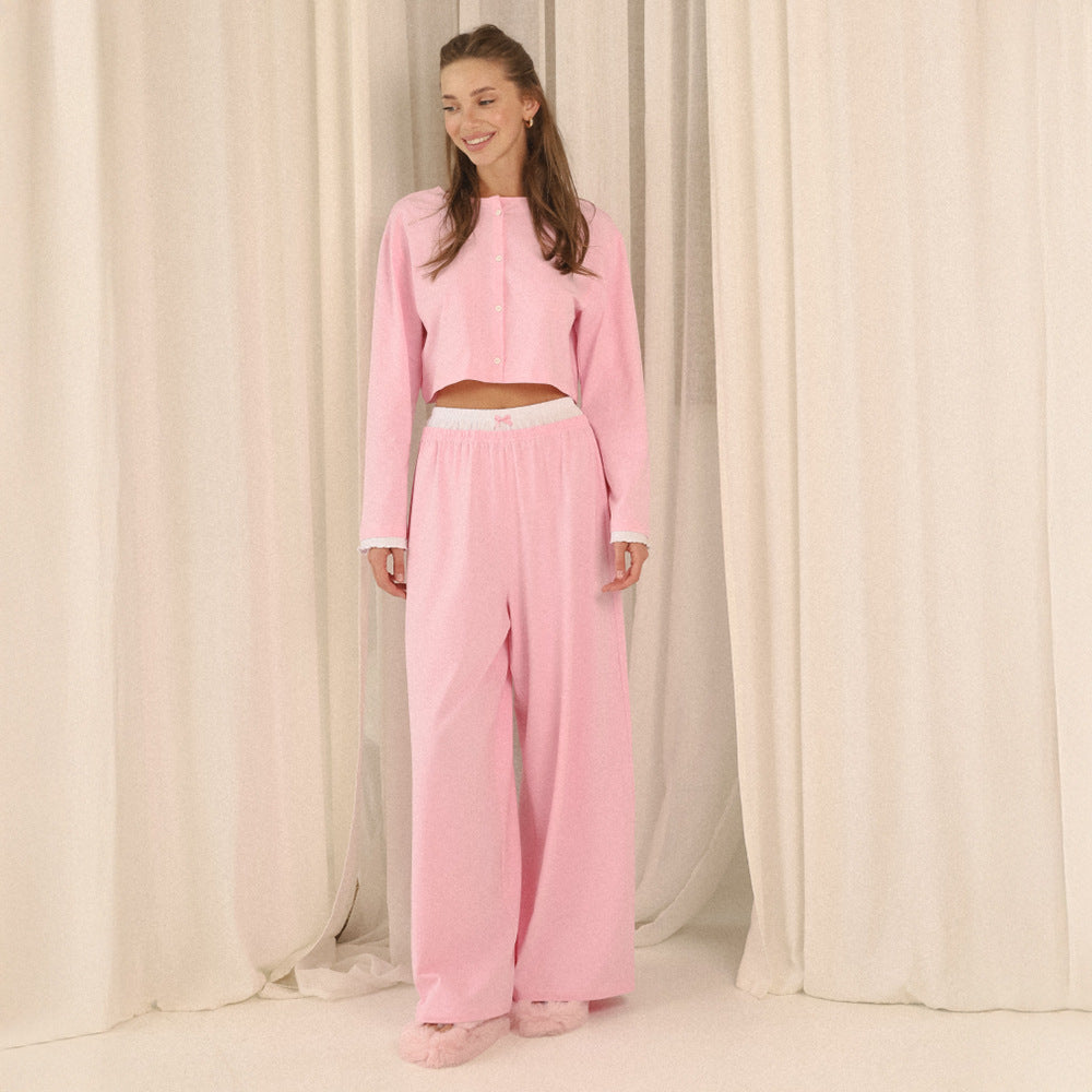 Long Sleeve And Pants Pajama Set Loungewear