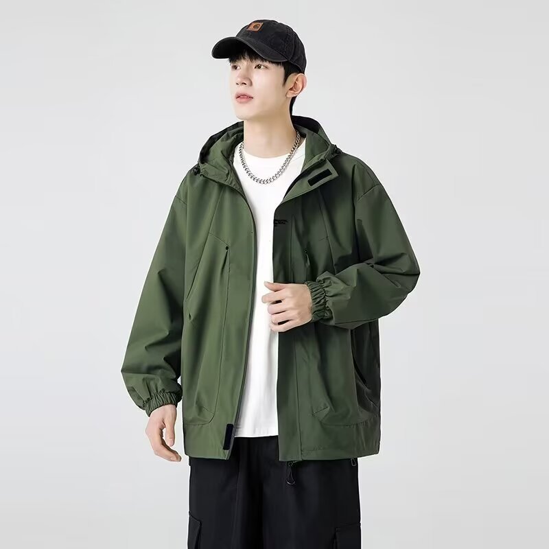 Mens New SpringAutumn Loose Casual Versatile Jacket