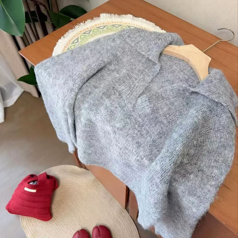 Idle Style Lapel Casual Design Sense Niche Slimming Sweater