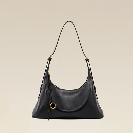 Genuine Leather Underarm Shoulder Bag With A Large Capacity