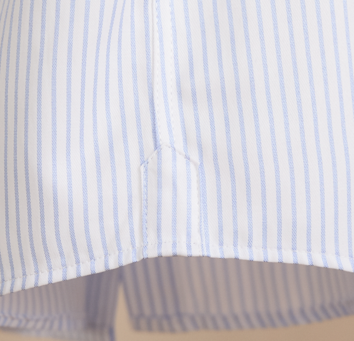 Elegant All-match Striped Long-sleeve Color-block Shirt