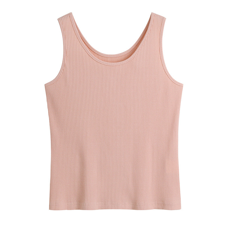 Multicolor Basic Drainage Knitted Bottoming Vest