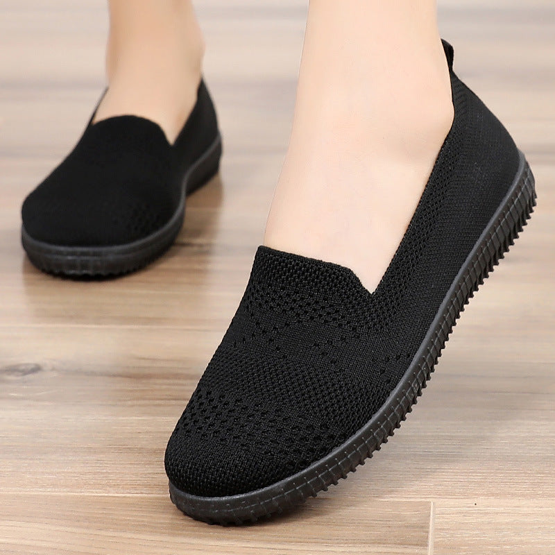 Autumn Breathable Casual Flat Bottom Middle-aged And Elderly Mother Shoes