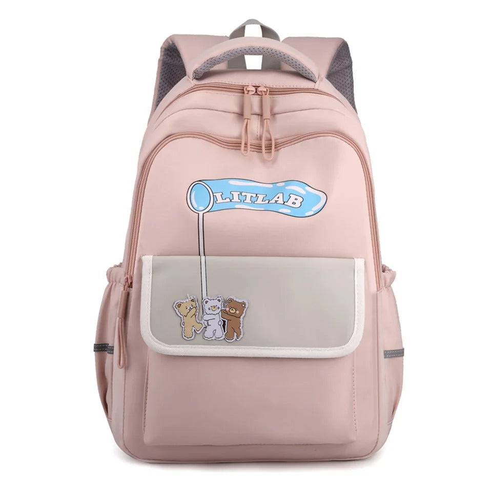 Letter Cute Schoolbag Women's Color Contrast Patchwork Backpack