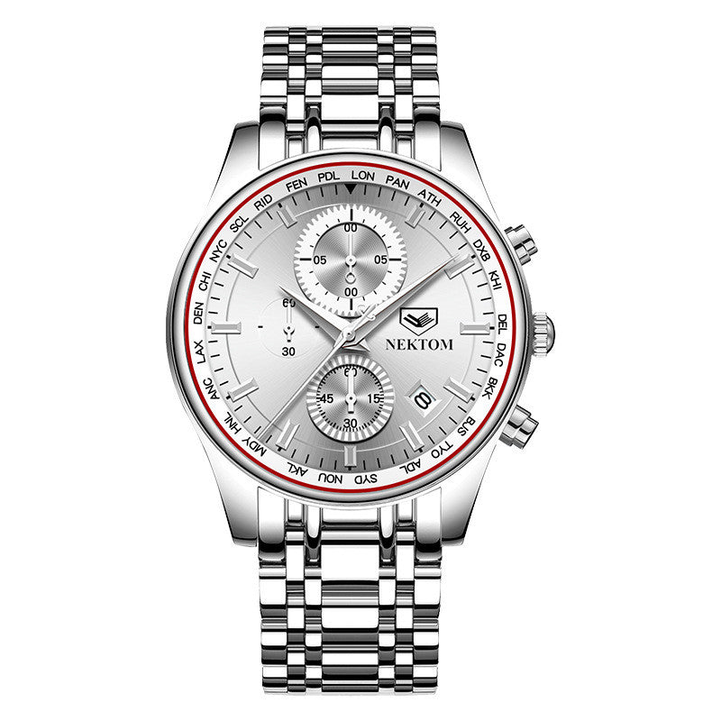 New Men's Quartz Watch, Multi-functional Fashion Waterproof Watch