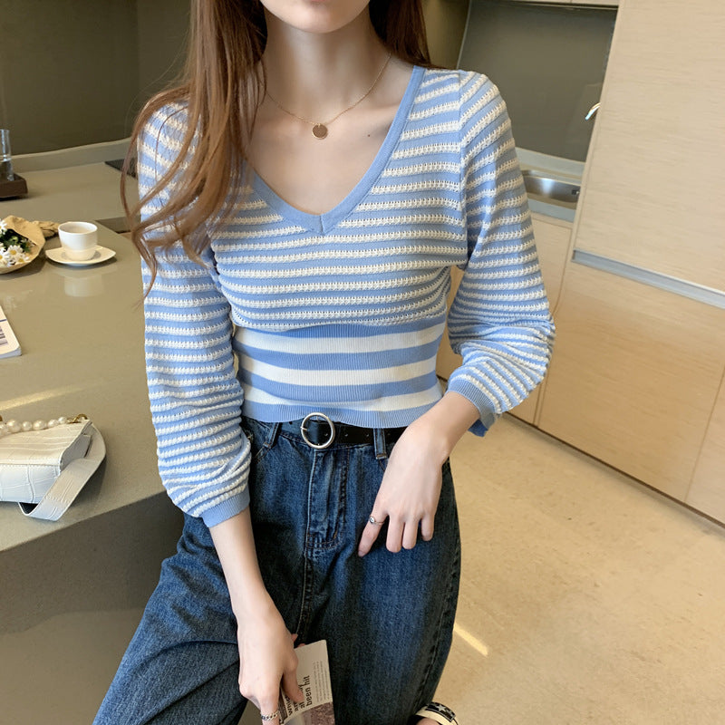 Knitted Sweater Bottoming Shirt Women's Clothing