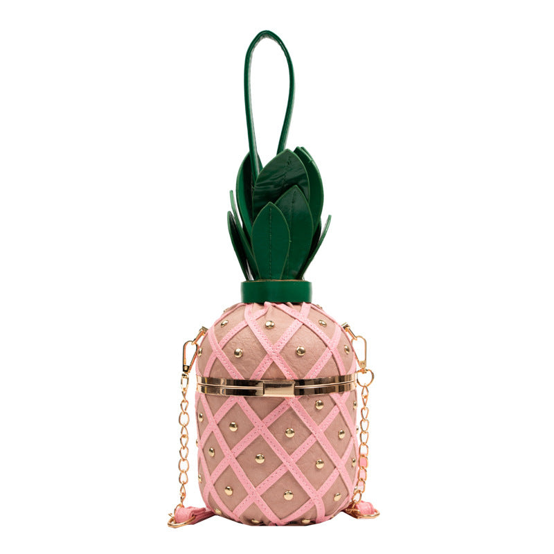 Women's Pineapple Rivet Diamond Casual Handbag