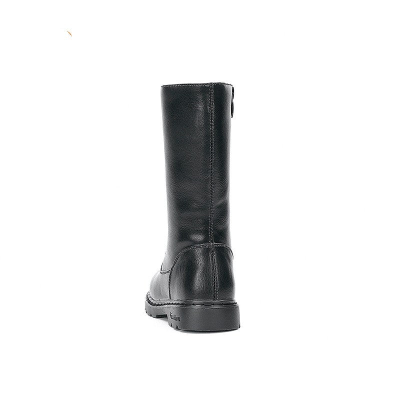 Autumn And Winter New Children's Shoes Solid Color Long Bootsgirls Fashion Single Boots