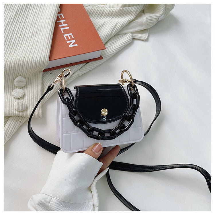 Macaron Contrast Color Jelly Bag Shoulder Messenger Bag Fashionable Mini Square Bag