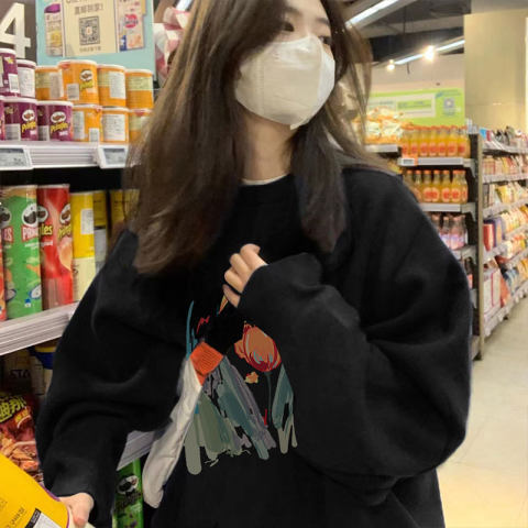 Super Popular Hoodless Sweater Loose Velvet Padded Thickened Fried Street Coat