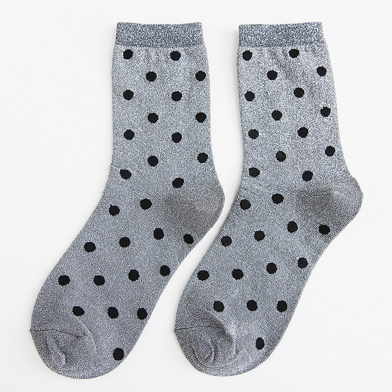 Japanese Women's Polka Dot Filigree Socks