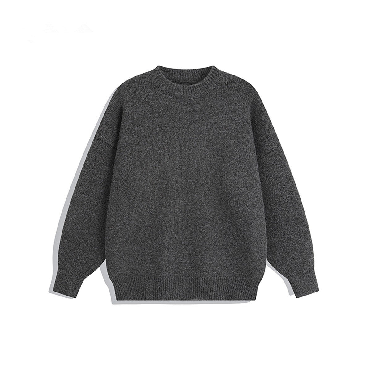 Laid-back Versatile Loose-fitting Knit Sweater For Teens And Young Adults