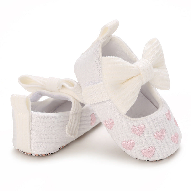 Years Old Baby Cotton Love Pattern Princess Baby Toddler Shoes