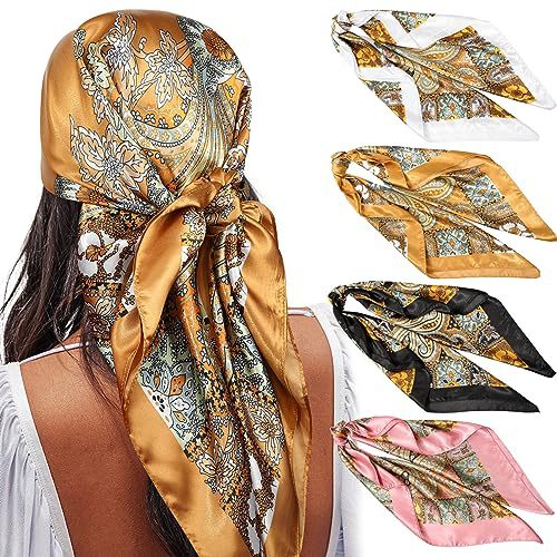 Square Printing Real Silk Scarf