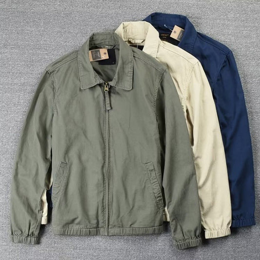 Simple Jacket Men's Leisure Washed-out Distressed