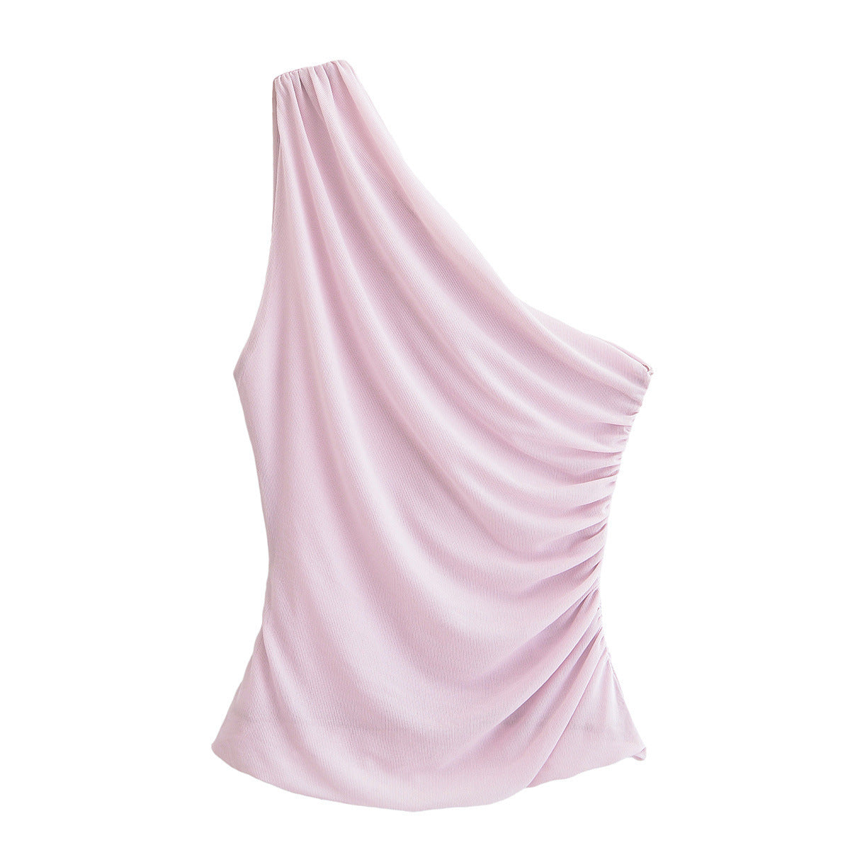 Women's Sleeveless Off-shoulder Ruffled Asymmetric Top