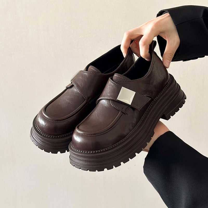 Fashion Personality Retro Platform Loafers Women