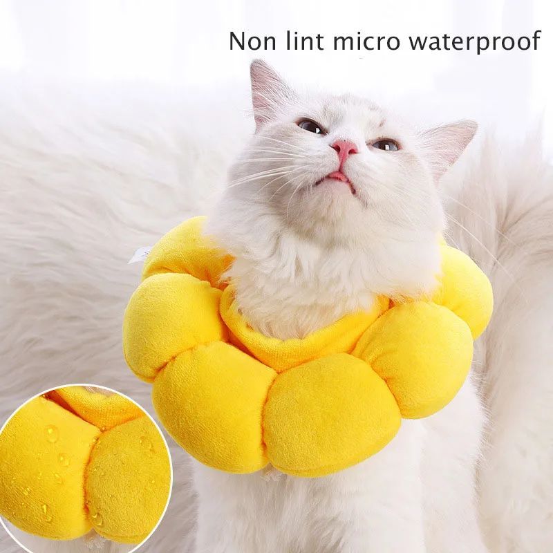 Cat Sunflower Elizabeths Cotton Neck Sterilization Feeding Anti Lick Bite Beauty Head Cover Dog Pet Collar Cat Anti-Licking Ring