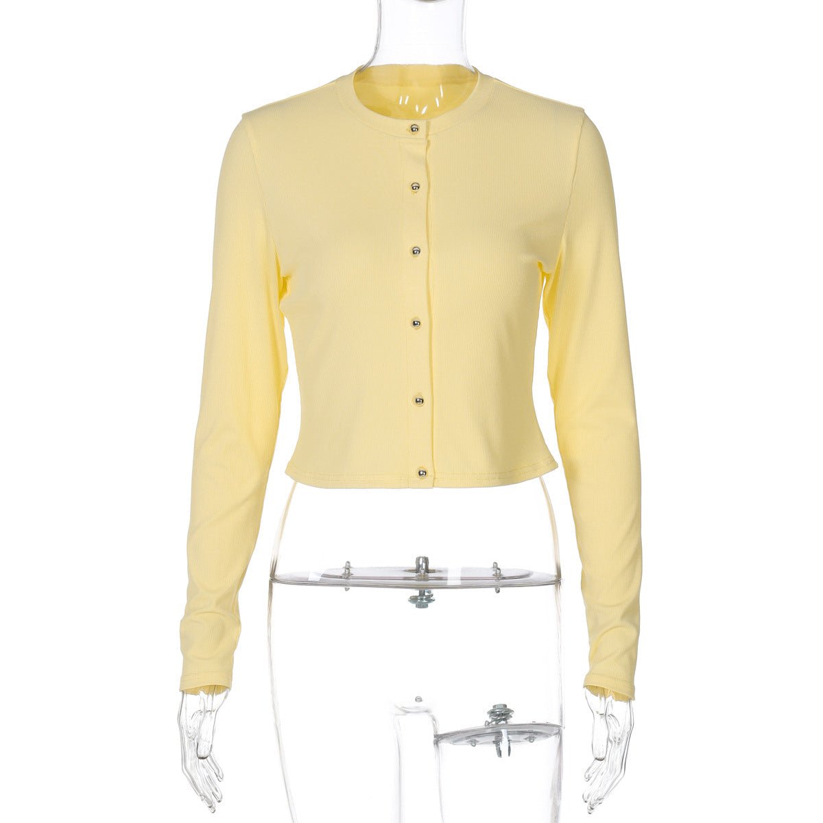 Women's Solid Color Slim Fit Long Sleeves Top