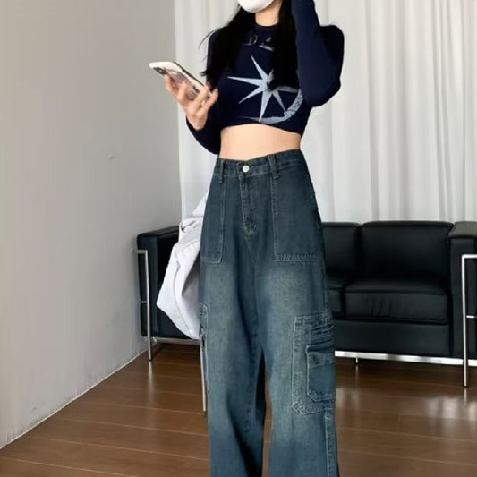 Moderne Retro Små Jeans Til Kvinder