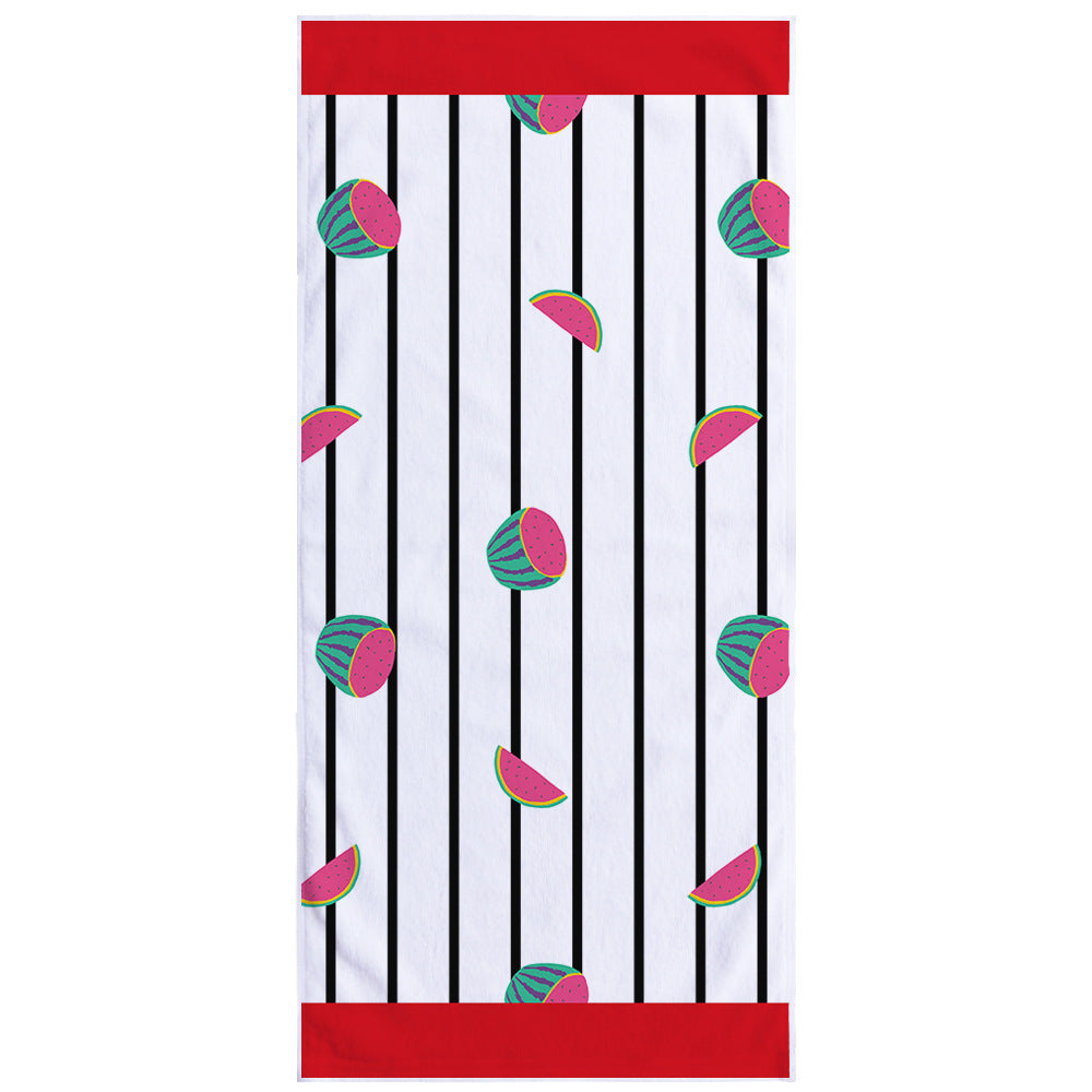Rectangular Digital Printing Fruit Pattern Beach Towel