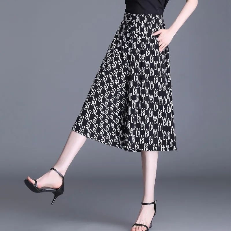Summer New Chiffon Casual Cropped Loose Pants