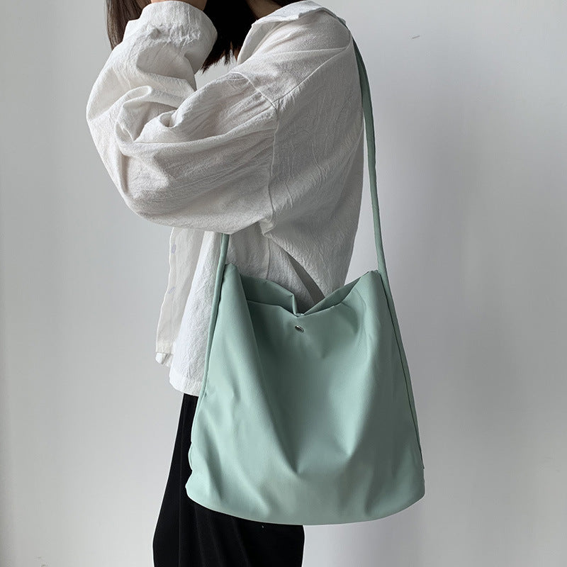 Simple Solid Color Nylon Canvas Bag