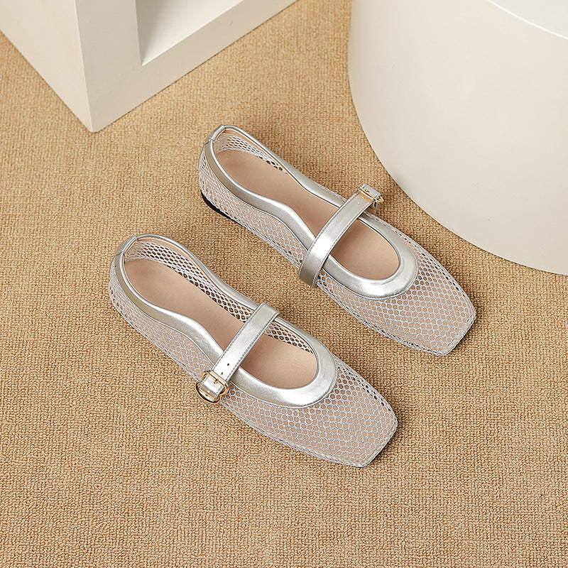 Summer Mesh Shoes Women's Breathable Shoes New Hollow Out Pumps