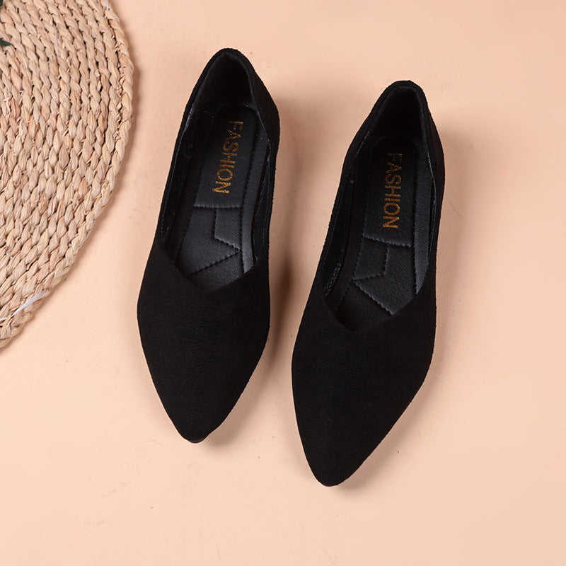 Womens Pointed-Toe Low-Top Shoes In Plus Sizes