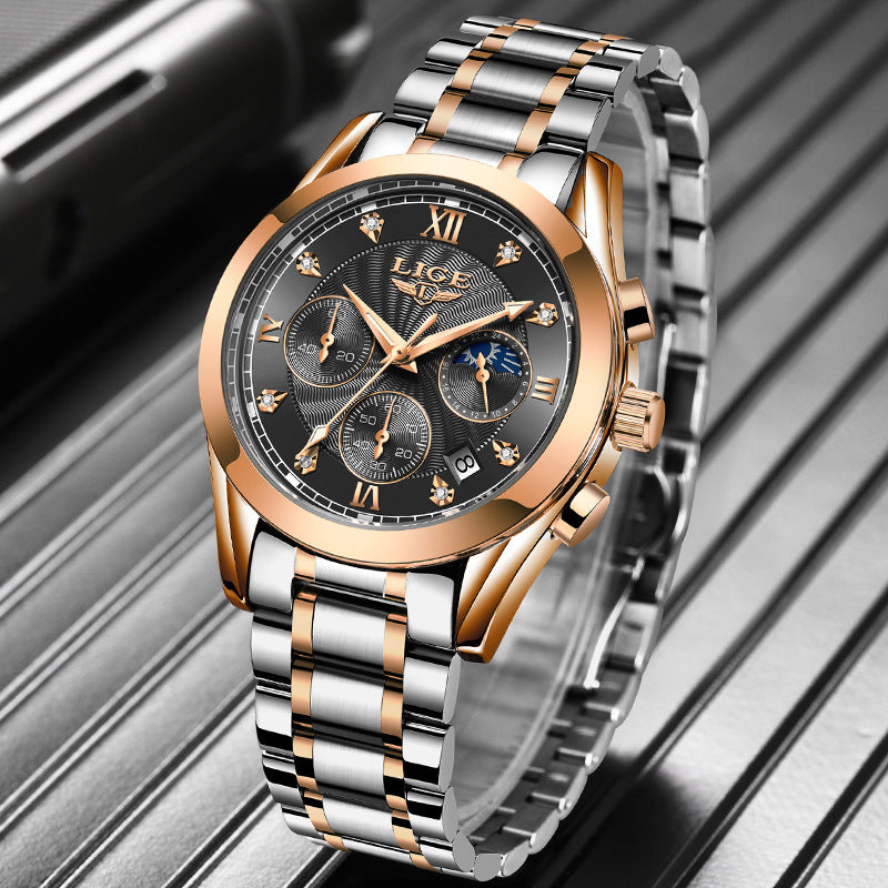 Men's Business Watch Waterproof Watch Stainless Steel Strap