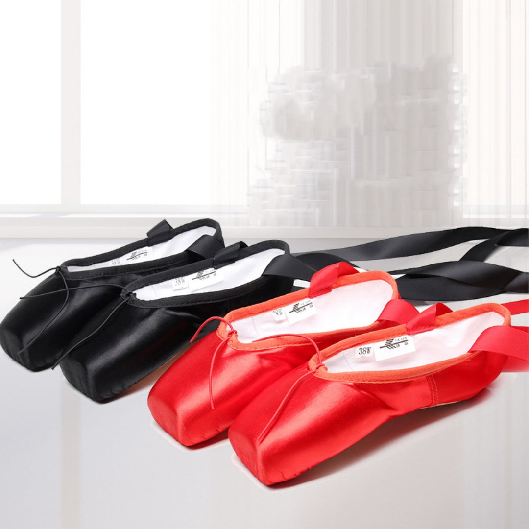 Solid Color Simple Hard Bottom Strap Ballet Shoes