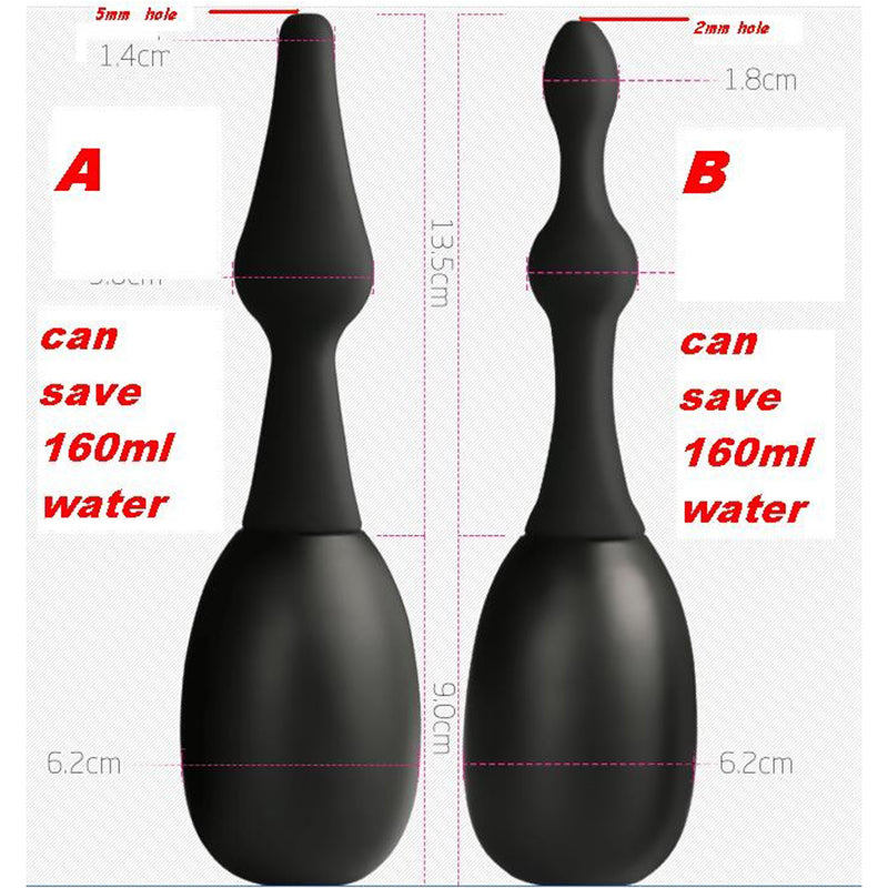 Simple Black Silicone Enema Irrigator
