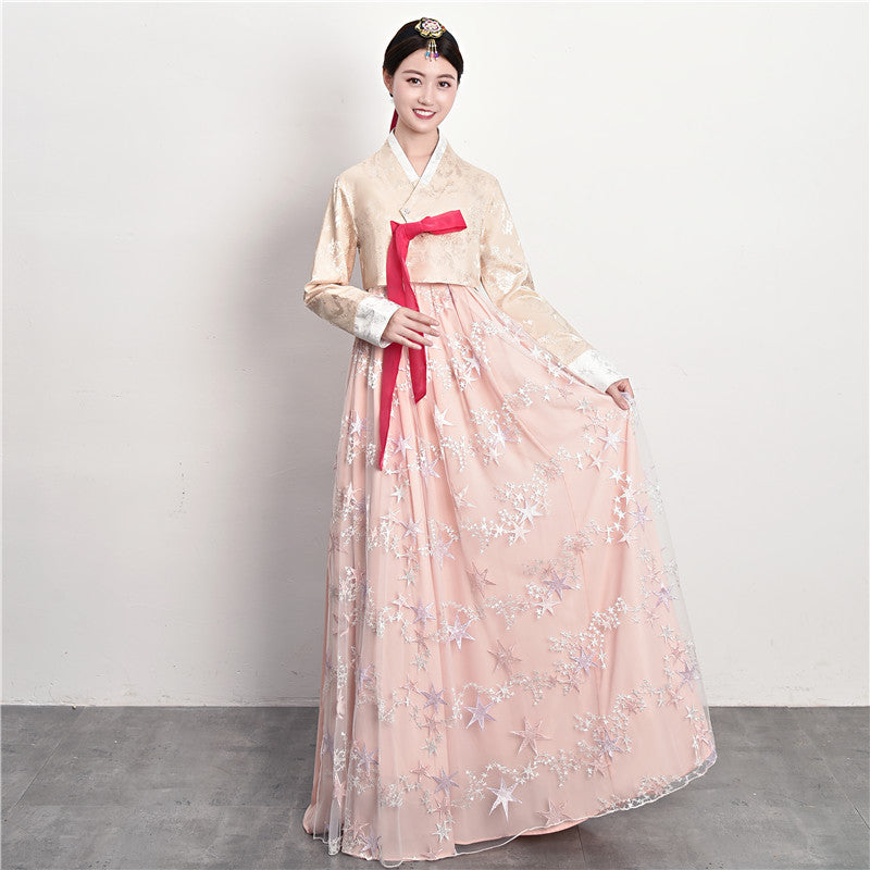 Traditional Court Korean Ethnic Dance Performance Dress